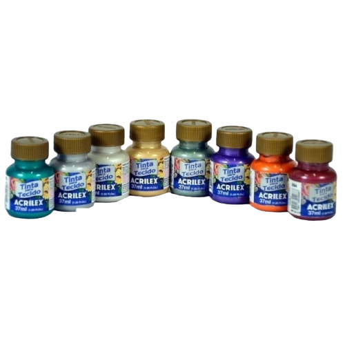 PINT.TINTA TECIDO  37ML METALICA COLORES