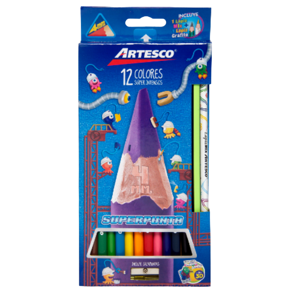 COLORES LARGOS X12 +LAP+TAJ  ARTESCO