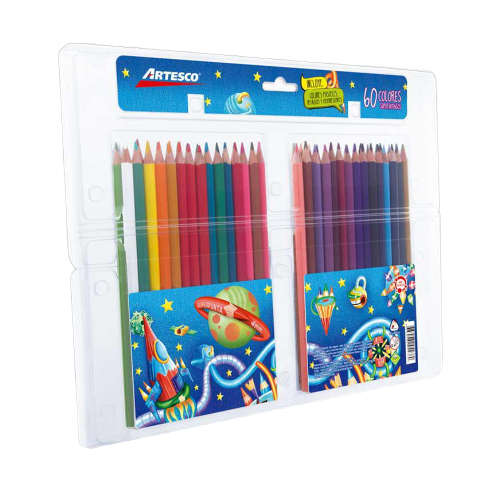 Colores Triang. X 60 Largos Artesco