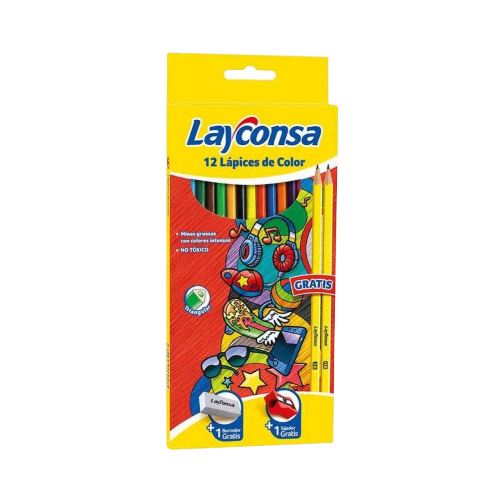 COLORES X12 LARGOS LAYCONSA