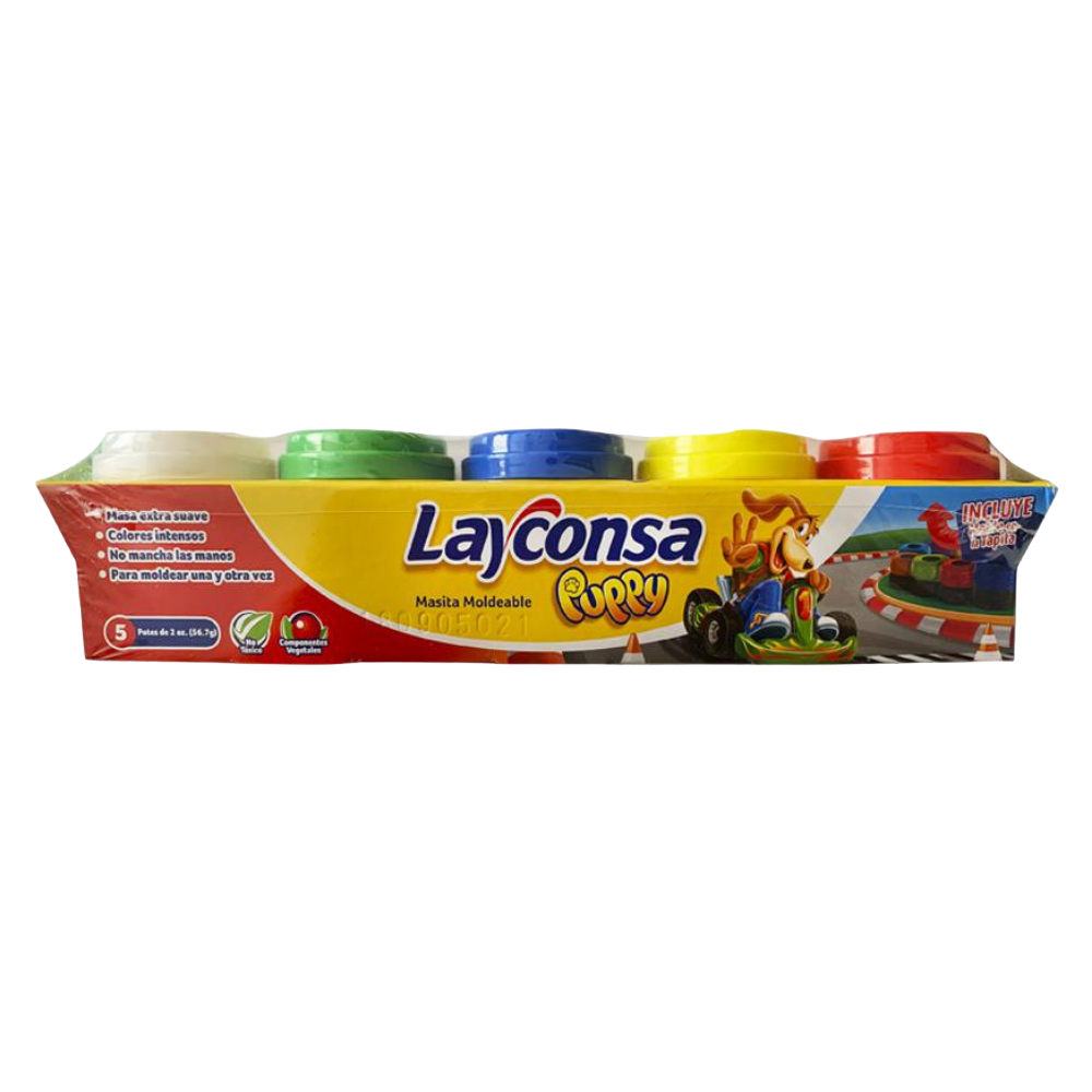 MASITA MOLDEABLE 2 ONZ X 5 COLORES LAYCONSA