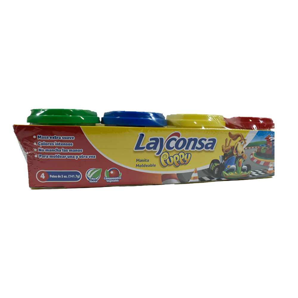 MASITA MOLDEABLE 5 ONZ X 4 COLORES LAYCONSA