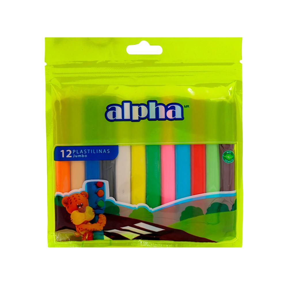 PLASTILINA JUMBO X12 ALPHA