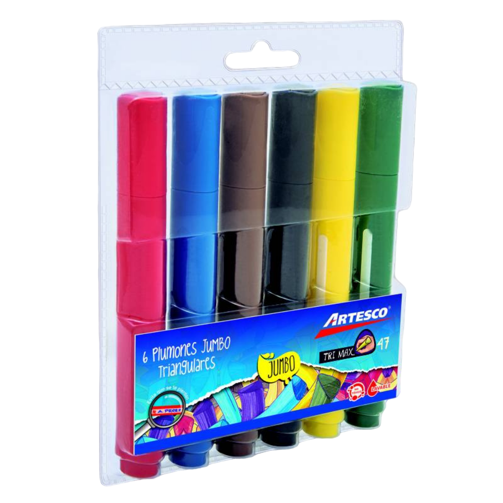PLUMON TRIMAX #47 X 6 COLORES ARTESCO 