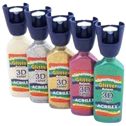 [2837] DIMENSIONAL GLITTER ACRILEX COLORES