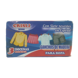 [2954] GANCHO DE MADERA D/ ROPA (SETX3DOC)