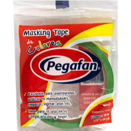[3630] CINTA MASKIN VERDE 12MM (1/2") X18 MT PEGAFAN