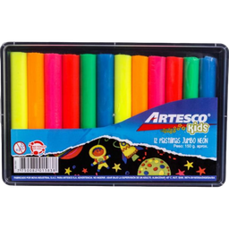 [3808] PLASTILINA  JUMBO NEON  X12 ARTESCO KIDS