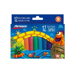 [3811] PLASTILINA JUMBO X 12 COLORES ARTESCO