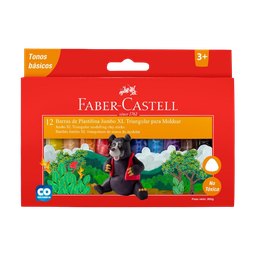 [3810] PLASTILINA JUMBO XL X12 COLORES FABER
